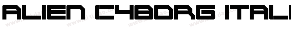Alien Cyborg Italic字体转换
